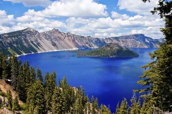 Oregon‘s Crater Lake was created when a volcanic peak collapsed nearly 8,000 years ago. (Thinkstock)