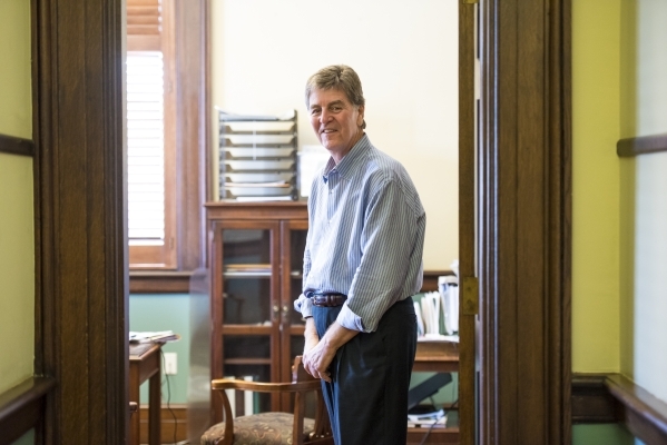 Mayor Andrew "FoFo" Gilich stands in his office at City Hall in Biloxi, Miss. The Gulf Coast in the past 10 years has faced the challenges of hurricanes, the Deepwater Horizon oil spill ...