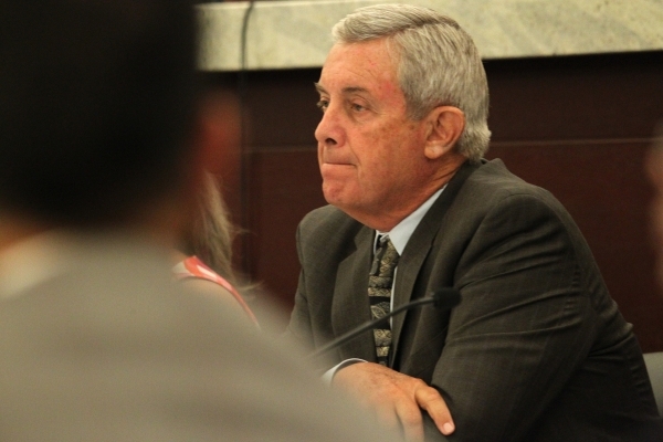 Chief Justice James Hardesty listens during public comment in the second meeting of the Nevada Supreme Court Panel on Guardianship at the Regional Justice Center in Las Vegas Monday, Aug. 17, 2015 ...