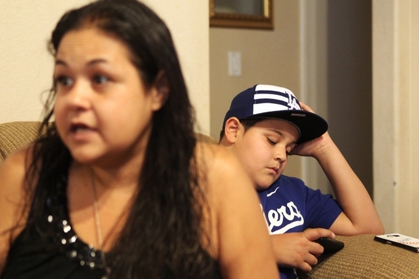 Arlett Valencia, left, sits with her son Fabian Ramirez, 12, in their Las Vegas home. She says her son inspires her to continue the wait for a new kidney and pancreas. ERIK VERDUZCO/LAS VEGAS REVI ...