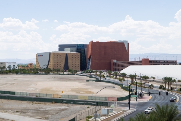 Undeveloped land that is part of Symphony Park is seen from the Molasky Corporate Center in Las Vegas on Friday, Aug. 28, 2015. Chase Stevens/Las Vegas Review-Journal Follow