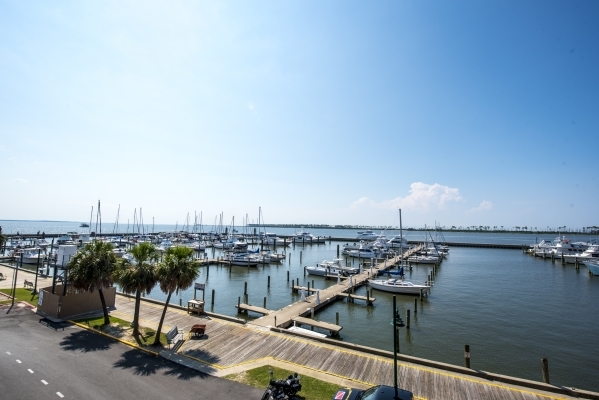 Boats rest in a harbor in Biloxi, Miss. on Thursday, Aug. 13, 2015. (Joshua Dahl/Las Vegas Review-Journal)