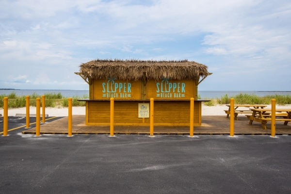 An outdoor bar stands alone from the Silver Slipper Casino in Bay St. Louis, Miss. on Tuesday, Aug. 11, 2015. (Joshua Dahl. Las Vegas Review-Journal)
