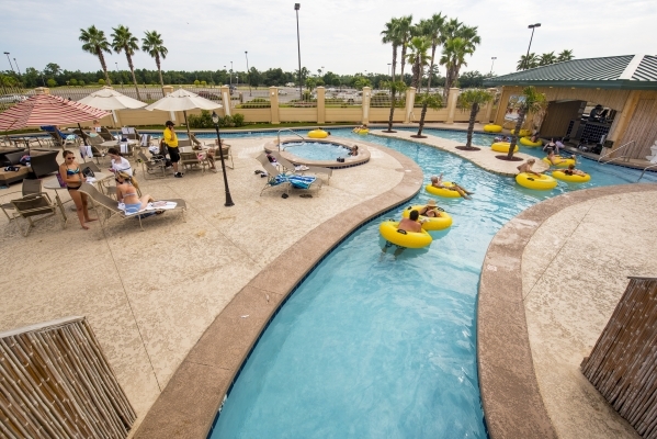Hotel guest float in the lazy river at the Hollywood Casino in Bay St. Louis, Miss. on Tuesday, Aug. 11, 2015. (Joshua Dahl/Las Vegas Review-Journal)