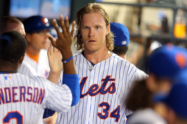 Noah Syndergaard pitches with no pants