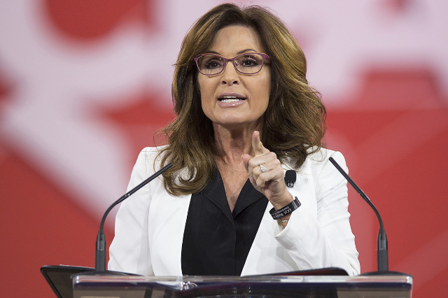 Former Republican Governor of Alaska Sarah Palin speaks at the 42nd annual Conservative Political Action Conference (CPAC) at National Harbor, Maryland February 26, 2015. (Joshua Roberts/Reuters)
