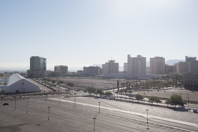 The empty lot at South Grand Central Parkway and West Symphony Park Avenue in Las Vegas on June 20, 2015.(Jason Ogulnik/Las Vegas Review-Journal)