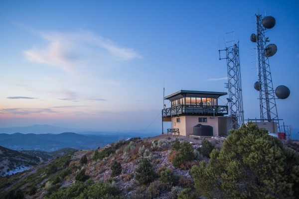 Bureau of Land Management Ella Mountain fire watchtower is seen  Wednesday, Aug. 19, 2015. JEFF SCHEID/LAS VEGAS REVIEW-JOURNAL
