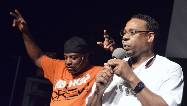His Hop founder Sam Stewart, left, and Pastor Henry Black are shown during His Hop, a youth program at Family Worship Christian Church at 3945 E. Patrick Lane in Las Vegas on Friday, Aug. 14, 2015 ...