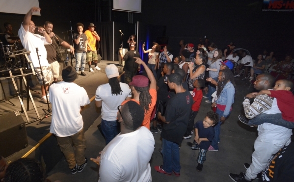 Unashamed to Put in Work performs during His Hop, a youth program at Family Worship Christian Church at 3945 E. Patrick Lane in Las Vegas on Friday, Aug. 14, 2015. (Bill Hughes/Las Vegas Review-Jo ...