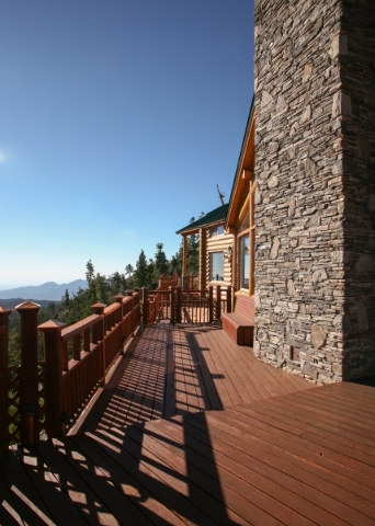 The cabin has more than 3,000 square feet of deck. ELKE COTE/REAL ESTATE MILLIONS