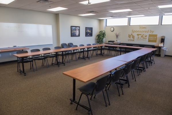 The shared conference room is seen at the Henderson Business Resource Center Friday, Aug. 28, 2015. The Center is a business incubator for small and start-up businesses. Martin S. Fuentes/Las Vega ...