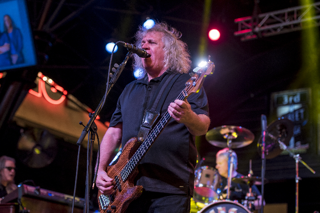 Kansas performs at the 3rd Street Stage on the Fremont Street Experience in Las Vegas on Sunday, Sept. 6, 2015. (Joshua Dahl/Las Vegas Review-Journal)