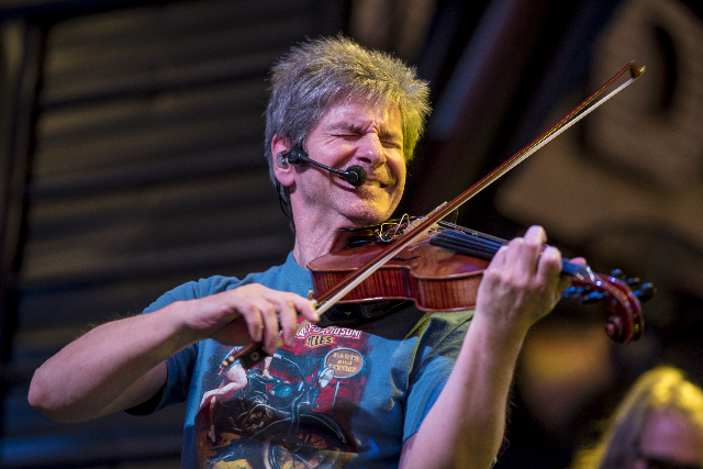 Kansas performs at the 3rd Street Stage on the Fremont Street Experience in Las Vegas on Sunday, Sept. 6, 2015. (Joshua Dahl/Las Vegas Review-Journal)