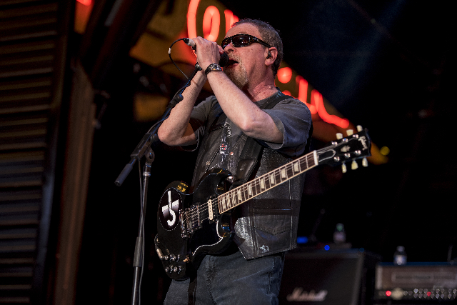 Blue Oyster Cult performs at the 3rd Street Stage on the Fremont Street Experience in Las Vegas on Sunday, Sept. 6, 2015. (Joshua Dahl/Las Vegas Review-Journal)