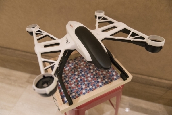 A Yuneec Q500 Typhoon Quadcopter is shown in the convention center hallway at InterDrone at the Rio. Jason Ogulnik/Las Vegas Review-Journal file