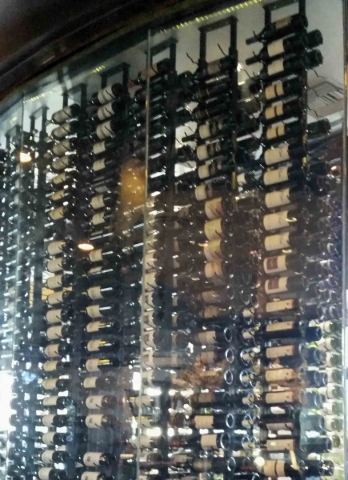 The wine tower is shown in the dining room of Via Brasil Steakhouse, 1225 S. Fort Apache Road. (Lisa Valentine/View)