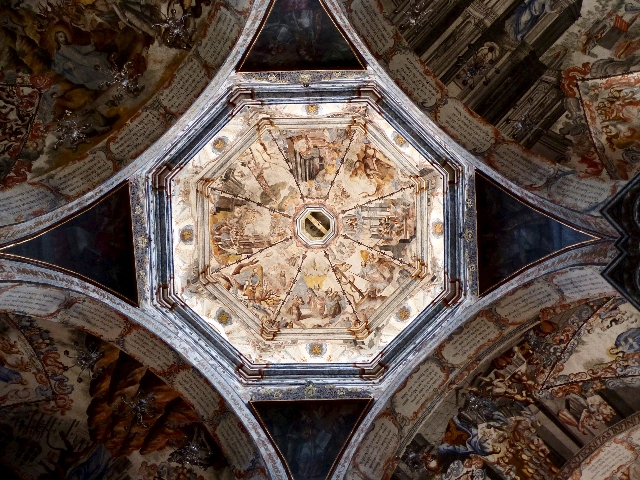 Sunlight illuminates the 18th-century cupola of the Chapel of the Cavalry at the Atotonilco Sanctuary, a UNESCO World Heritage site, in Atotonilco, on the outskirts of San Miguel de Allende, Mexic ...