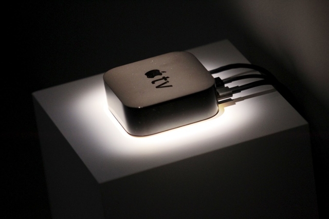 The new Apple TV is displayed during an Apple media event in San Francisco, California, September 9, 2015. (Reuters/Beck Diefenbach)