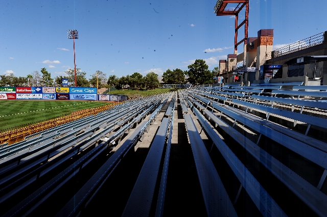 Cashman Field is seen after the final Las Vegas 51s game of the season at Cashman Field in Las Vegas on Monday. (Josh Holmberg/Las Vegas Review-Journal)