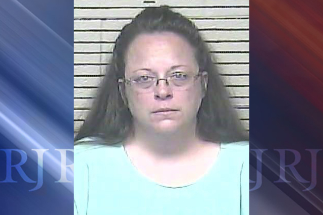 Rowan County, Kentucky, clerk Kim Davis was remanded into custody by U.S. District Judge David Bunning Thursday, September 3, 2015. Davis refused to issue marriage licenses for same-sex couples st ...