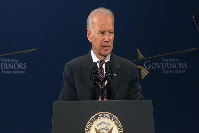 Vice President Joe Biden spoke at the National Governors Association meeting in Nashville, Tennessee Friday, July 11, 2014. (Pool/CNN)