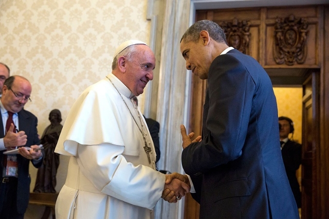 President Barack Obama and Pope Francis met for the first time at the Vatican on Thursday, March 27, 2014. (Pete Souza/The White House/CNN)