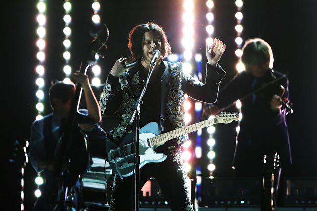 Jack White performs at the 55th annual Grammy Awards in Los Angeles, California, February 10, 2013. (Mike Blake/Reuters)