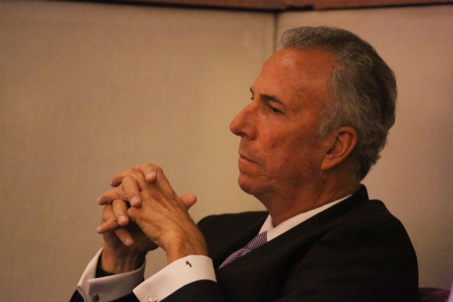 Clark County District Attorney Steve Wolfson listens during a Public Fact Finding review in the June 8 2014 ambush of officers Alyn Beck and Igor Soldo by two anti-government zealots, Amanda and h ...