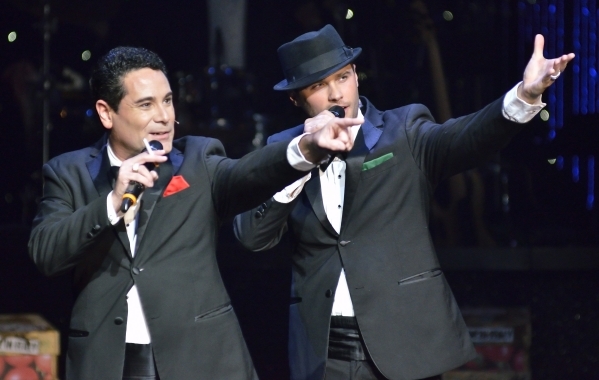 David Villella, left, and Josh Strickland perform in ìVegas! the Showî at the Saxe Theater in the Miracle Mile Shops at the Planet Hollywood hotel-casino at 3667 Las Vegas Blvd. South in Las ...