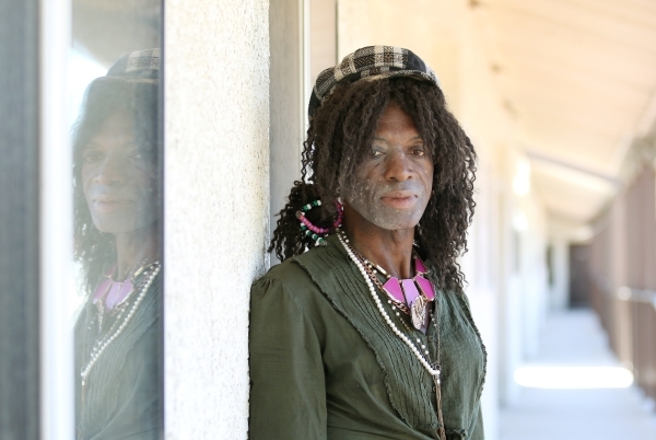 Michael Sumling poses outside his transition apartment at The Salvation Army Tuesday, Oct. 13, 2015, in Las Vegas. Sumling spent three months in a Safety Dorm on campus prior to getting his own ap ...