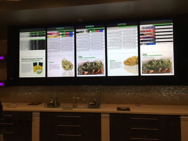 Medical marijuana dispensary Las Vegas ReLeaf offers information about its products. COURTESY of Jason Sturtsman