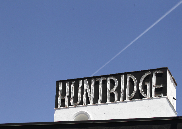 The sign for the Huntridge Theater in Las Vegas on Monday, May 19, 2014.  (Justin Yurkanin/Las Vegas Review-Journal)