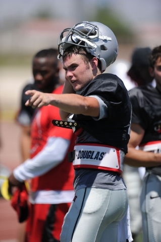 UNLV Rebels quarterback Dalton Sneed is seen during their inter-squad scrimmage at Nellis Air Force Base in Las Vegas on Saturday Aug. 15, 2015. JOSH HOLMBERG/LAS VEGAS REVIEW-JOURNAL