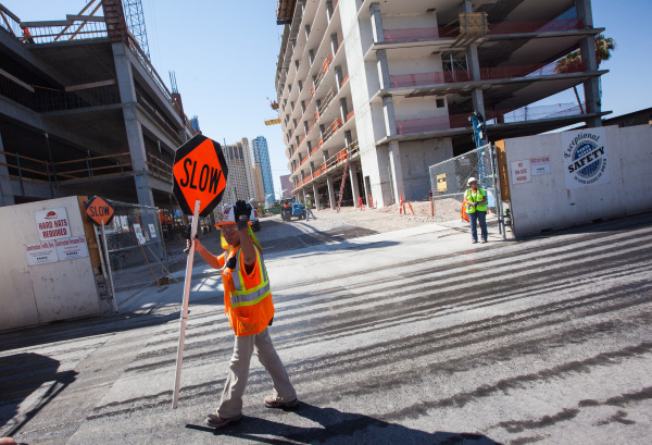 The entrance to the construction site for the Lucky Dragon hotel-casino is shown in Las Vegas on Friday, Sept. 11, 2015. Chase Stevens/Las Vegas Review-Journal Follow @csstevensphoto