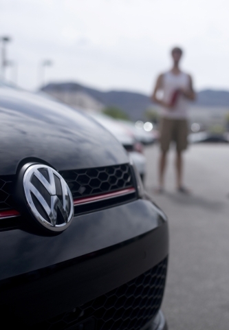 Jordan Bowers looks at vehicles at the Findlay Volkswagen dealership in the Valley Auto Mall in Henderson on Tuesday, Sept. 22, 2015. Daniel Clark/Las Vegas Review-Journal