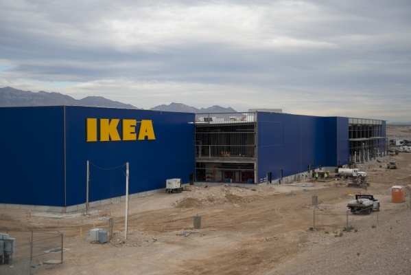 The main building is seen during construction at the IKEA site in southwest Las Vegas on Wednesday, Oct. 28, 2015. (Daniel Clark/Las Vegas Review-Journal)