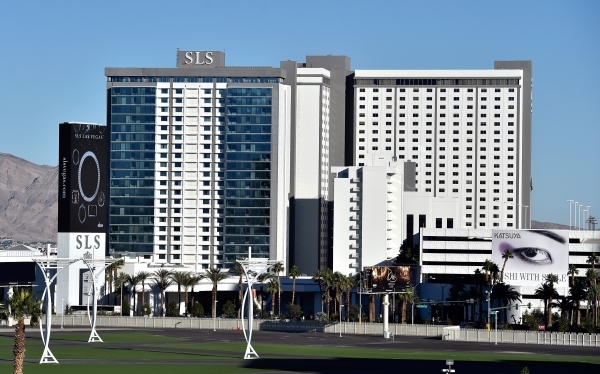 The SLS hotel-casino is seen on Friday, Nov. 6, 2015. Starwood Hotels will be taking over the Lux tower and converting it to it W brand at the resort located along the Strip at Sahara Avenue. Davi ...