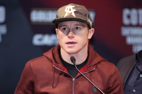 Saul "Canelo" Alvarez speaks during the final press conference before his fight against Miguel Cotto at Mandalay Bay casino-hotel in Las Vegas Wednesday, Nov. 18, 2015. Erik Verduzco/Las ...