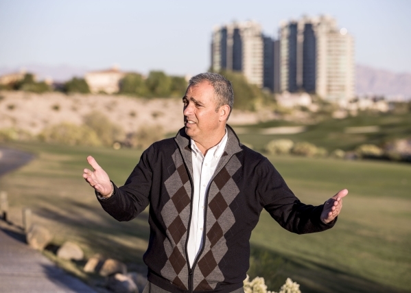 Developer Yohan Lowie, partner in EHB Companies, discusses the future of  Badlands Golf Course, 9119 Alta Drive,  on Wednesday, Nov. 12, 2015. EHB recently bought the golf course and is planning o ...