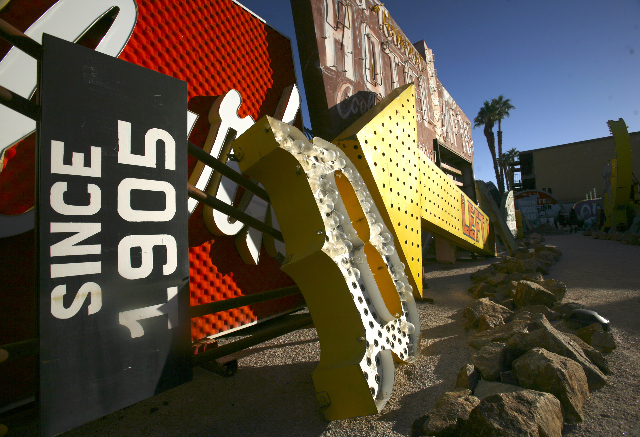 The Neon Museum at 770 Las Vegas Boulevard as seen  Oct. 17, 2012.  The museum, which has more than 150 vintage neon signs, will open on Oct. 27. 
(Jeff Scheid/Las Vegas Review-Journal)