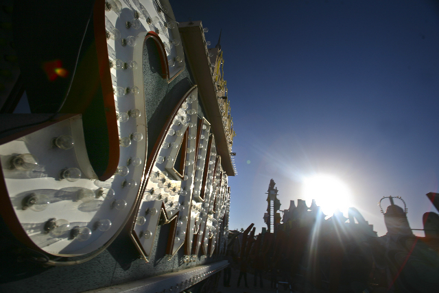 The Neon Museum at 770 Las Vegas Boulevard as seen  Oct. 17, 2012.  The museum, which has more than 150 vintage neon signs, will open on Oct. 27. 
(Jeff Scheid/Las Vegas Review-Journal)