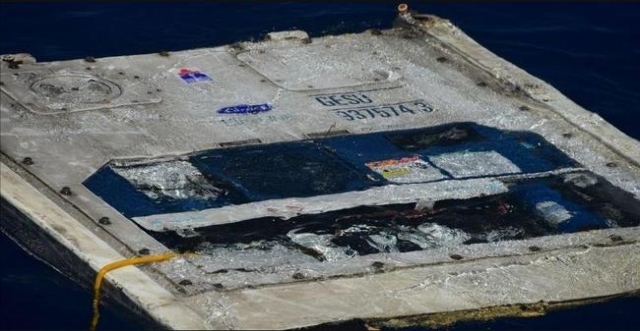 Debris from the El Faro search area. (CNN)