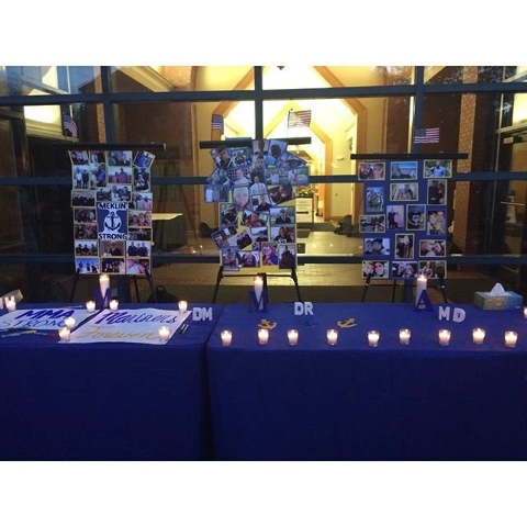 The Maine Maritime Academy held a vigil on their campus for those lost at sea on El Faro, Oct. 7, 2015. (Philip McGee/CNN)