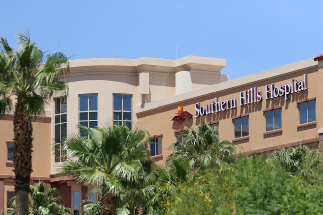 Southern Hills Medical Center, located at 9300 W. Sunset Road, is shown Thursday, May 28, 2015, in Las Vegas. (Ronda Churchill/Las Vegas Review-Journal)