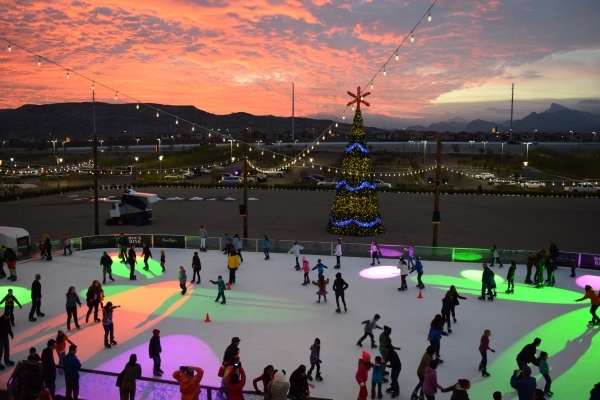 Downtown Summerlin brought back its popular Rock Rink, with the public ice skating attraction open through mid-January. 
 COURTESY