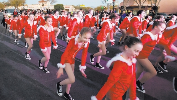 Members of Dance Etc. perform in Santa‘s Electric Light parade Saturday Dec. 6, 2014. Steve Andrascik/Boulder City Review
