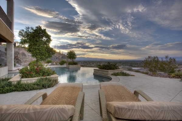 The home‘s pool looks over the valley. COURTESY