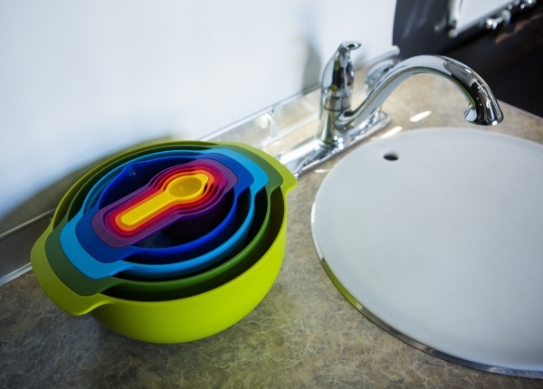 Cooking utensils is seen Wednesday, Dec. 2015 in a rental unit at Airstream 2 GO,123 N. 10 Street.Jeff Scheid/ Las Vegas Review-Journal Follow @jlscheid