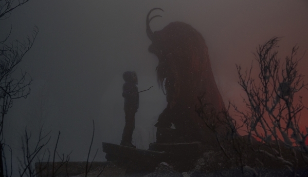 Max (EMJAY ANTHONY) comes face to face with "Krampus" in Legendary Pictures‘ "Krampus", a darkly festive tale of a yuletide ghoul that reveals an irreverently twisted sid ...